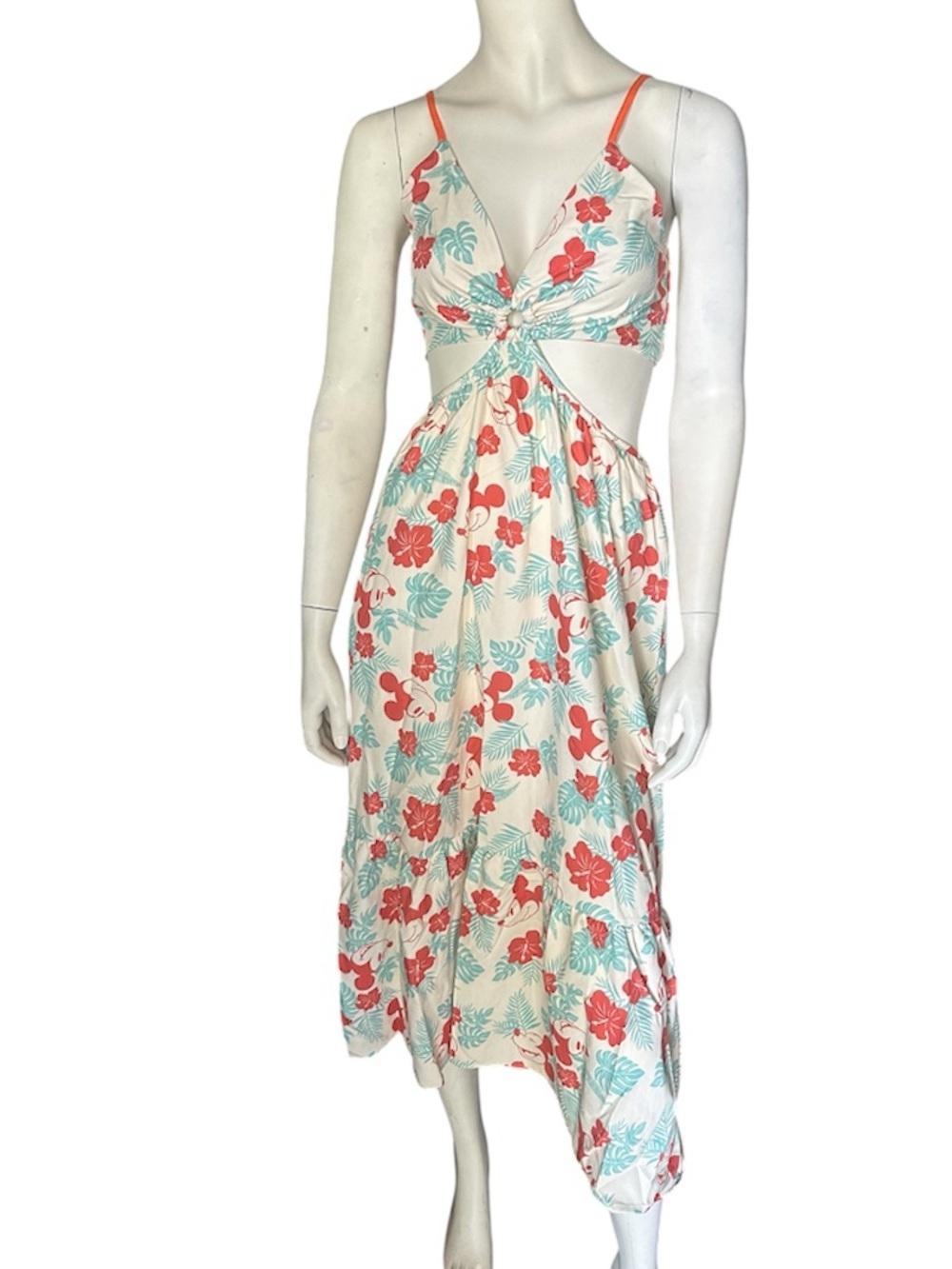 Pat Pat Matching Family Disney Dress Cream/Turquoise/Orange Size S NWT IN PKG - Picture 6 of 15